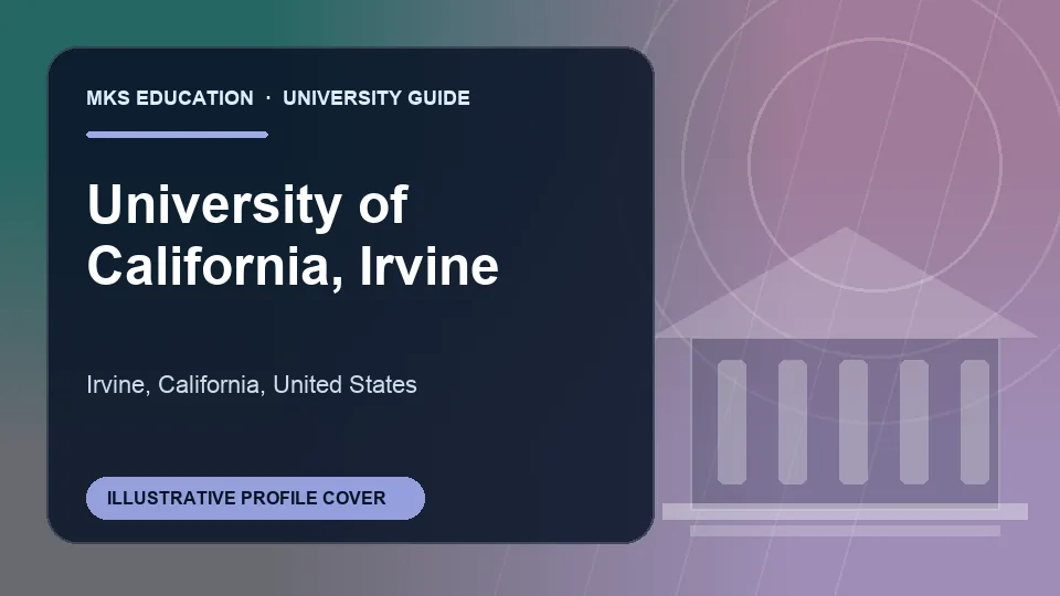 Illustrative MKS Education profile cover for University of California, Irvine in United States