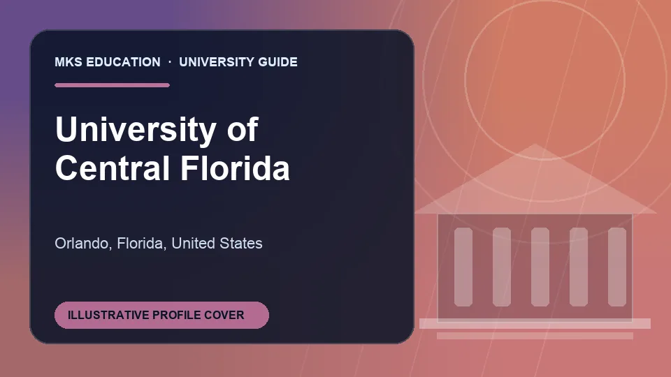 Illustrative MKS Education profile cover for University of Central Florida in the USA