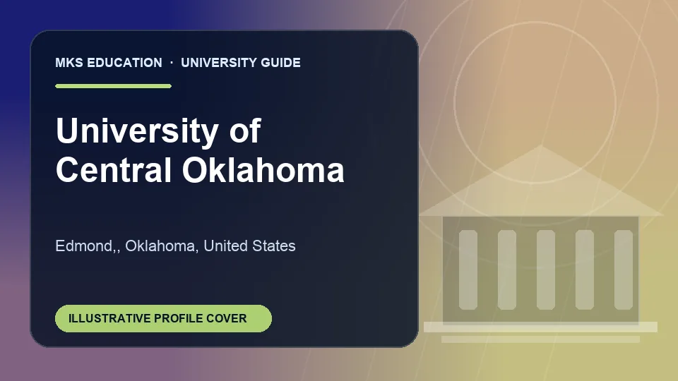 Illustrative MKS Education profile cover for University of Central Oklahoma in the USA