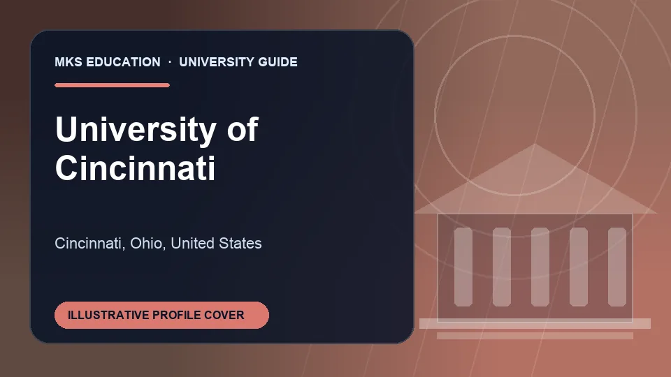 Illustrative MKS Education profile cover for University of Cincinnati in United States