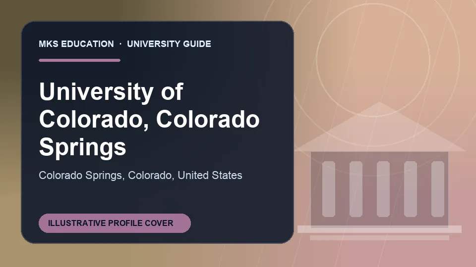 Illustrative MKS Education profile cover for University of Colorado, Colorado Springs in United States