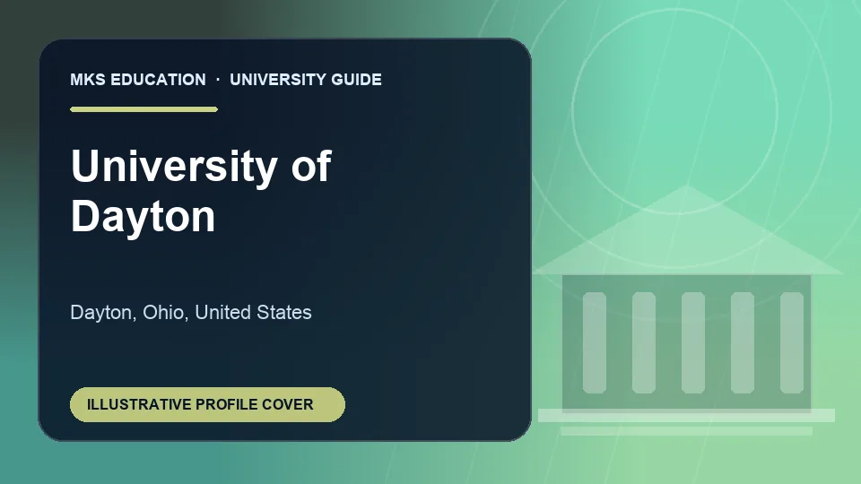 Illustrative MKS Education profile cover for University of Dayton in United States
