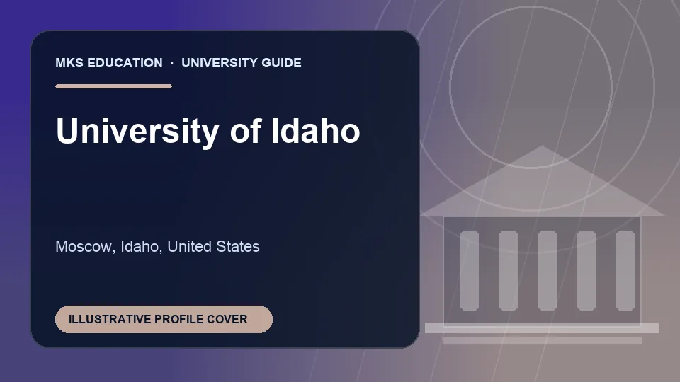 Illustrative MKS Education profile cover for University of Idaho in United States