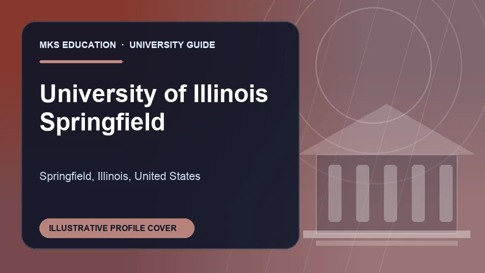 Illustrative MKS Education profile cover for University of Illinois Springfield in the USA