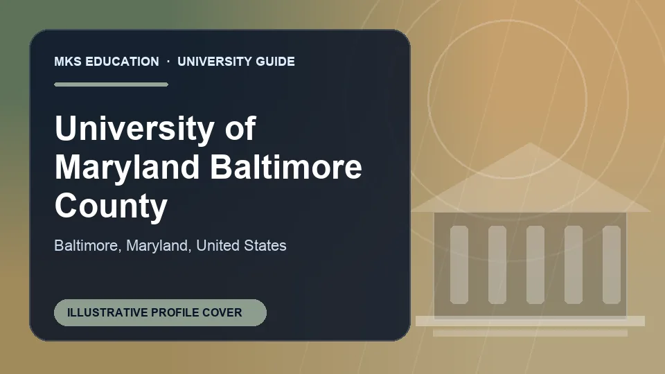 Illustrative MKS Education profile cover for University of Maryland Baltimore County in United States