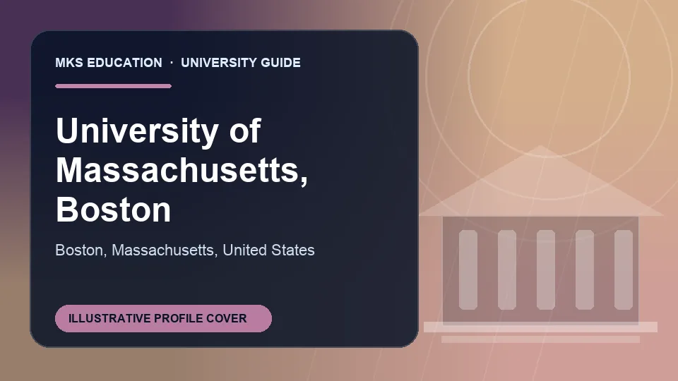 Illustrative MKS Education profile cover for University of Massachusetts, Boston in United States