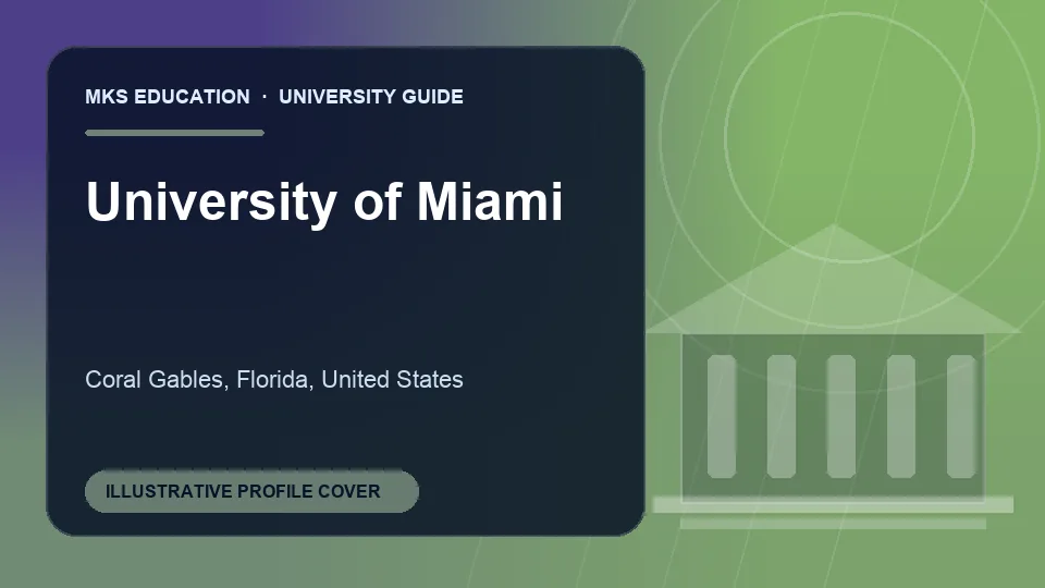 Illustrative MKS Education profile cover for University of Miami in the USA