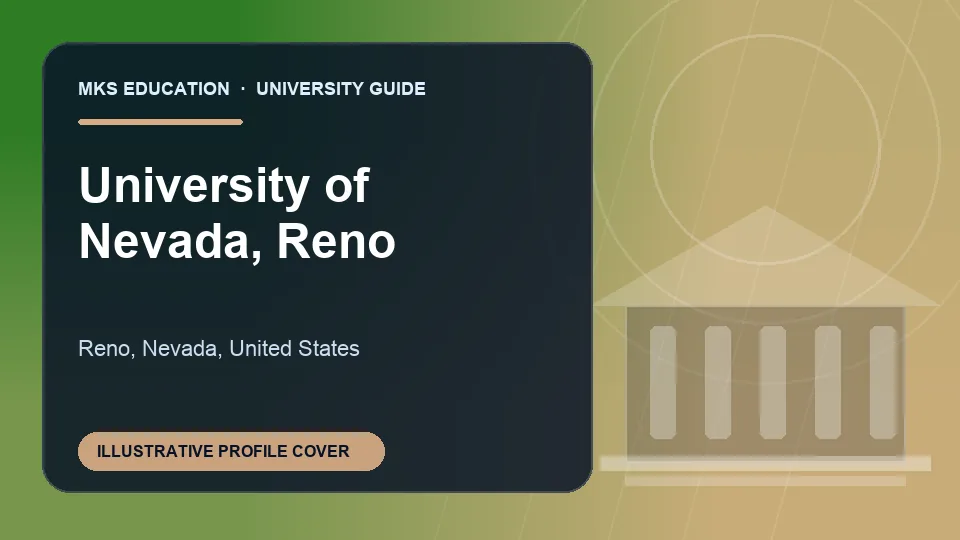 Illustrative MKS Education profile cover for University of Nevada, Reno in United States