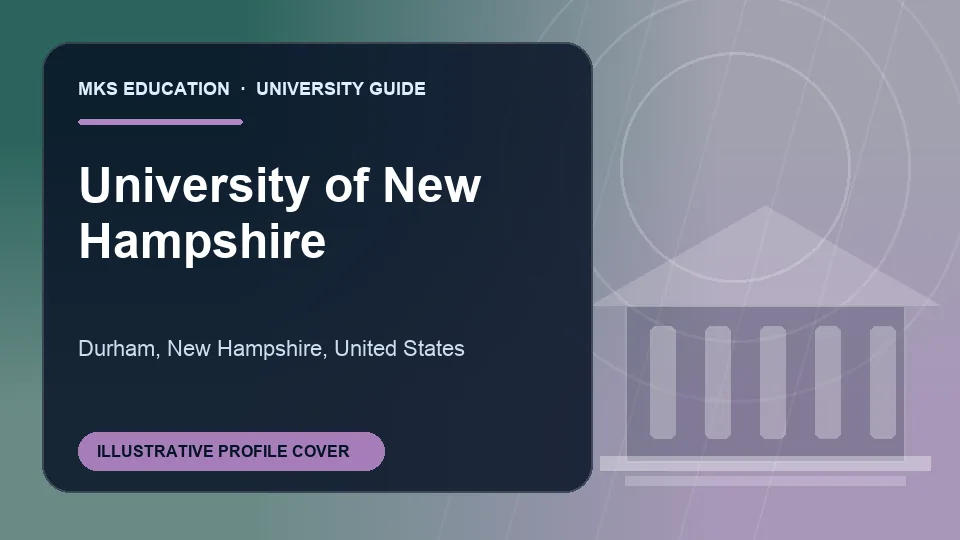 Illustrative MKS Education profile cover for University of New Hampshire in United States