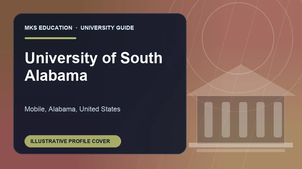 Illustrative MKS Education profile cover for University of South Alabama in United States