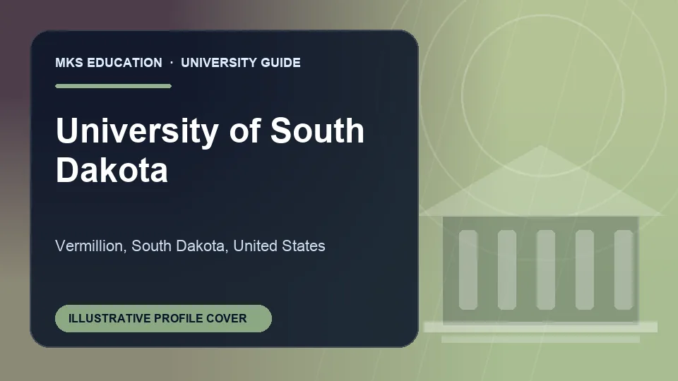 Illustrative MKS Education profile cover for University of South Dakota in United States