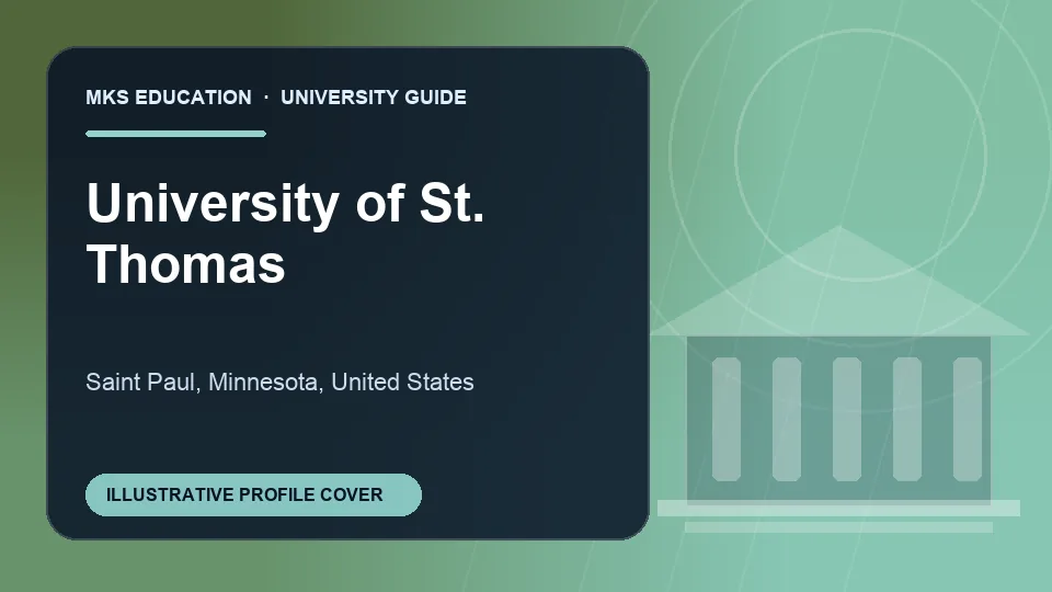 Illustrative MKS Education profile cover for University of St. Thomas in United States
