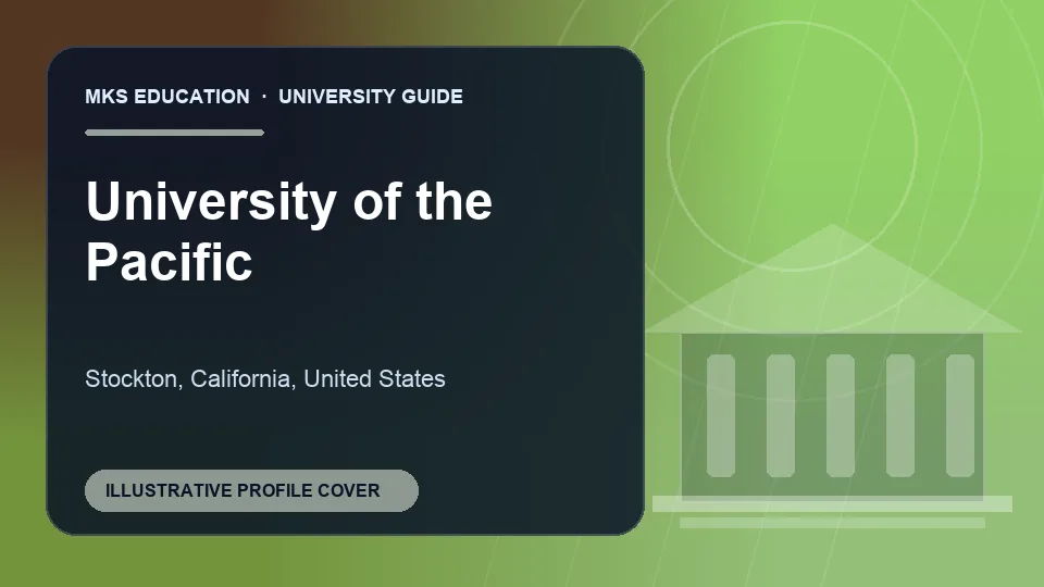 Illustrative MKS Education profile cover for University of the Pacific in United States