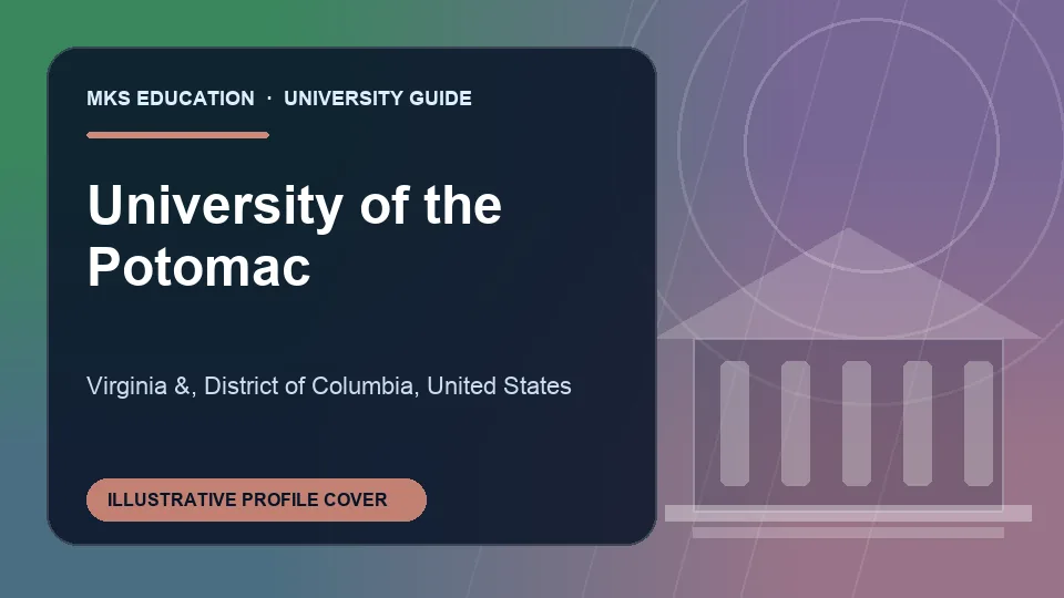Illustrative MKS Education profile cover for University of the Potomac in United States