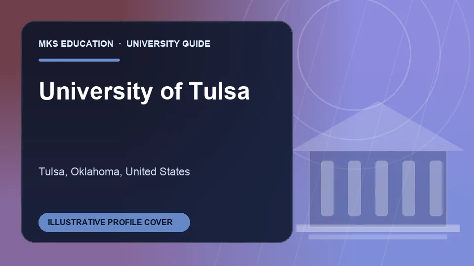 Illustrative MKS Education profile cover for University of Tulsa in United States