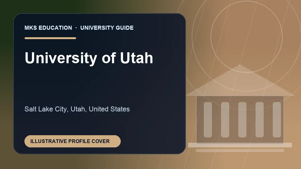 Illustrative MKS Education profile cover for University of Utah in the USA
