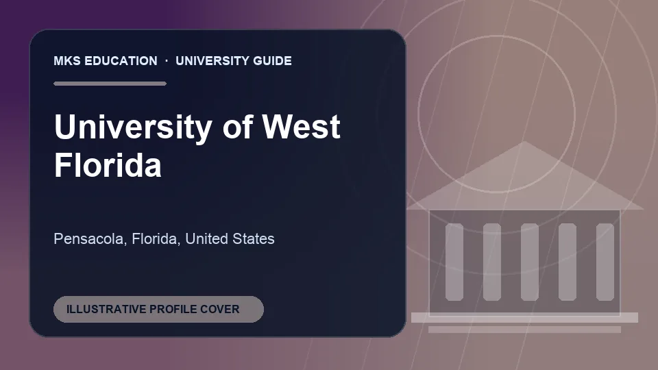 Illustrative MKS Education profile cover for University of West Florida in United States