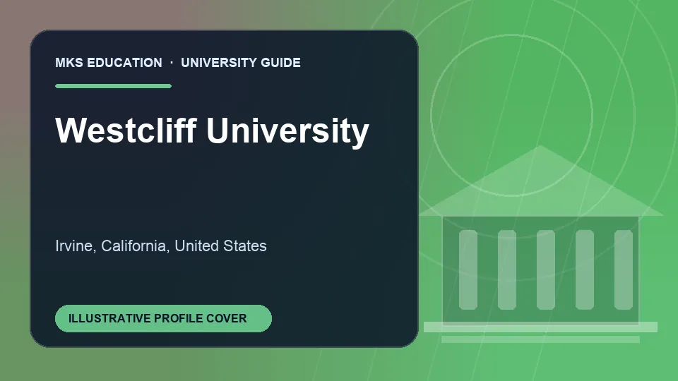 Illustrative MKS Education profile cover for Westcliff University in United States