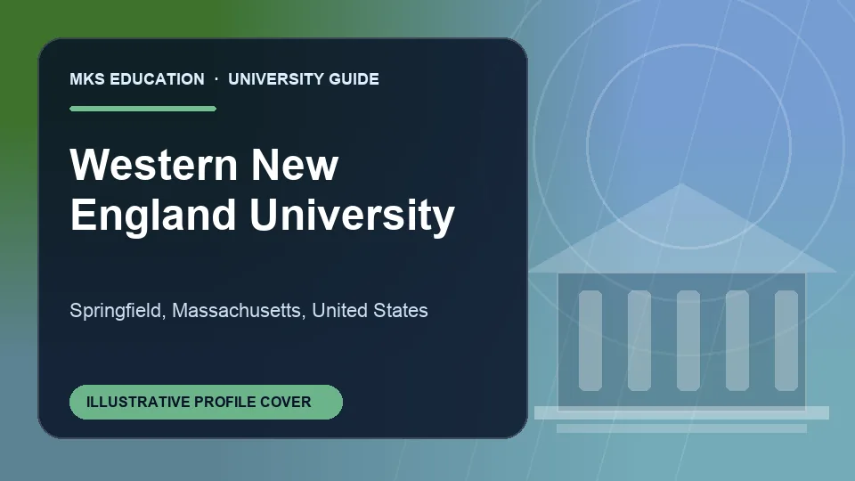 Illustrative MKS Education profile cover for Western New England University in United States