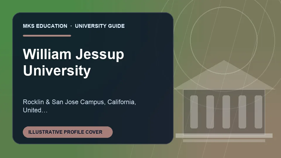 Illustrative MKS Education profile cover for William Jessup University in United States