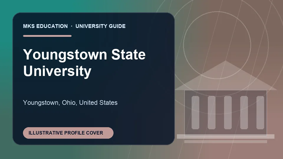 Illustrative MKS Education profile cover for Youngstown State University in the USA