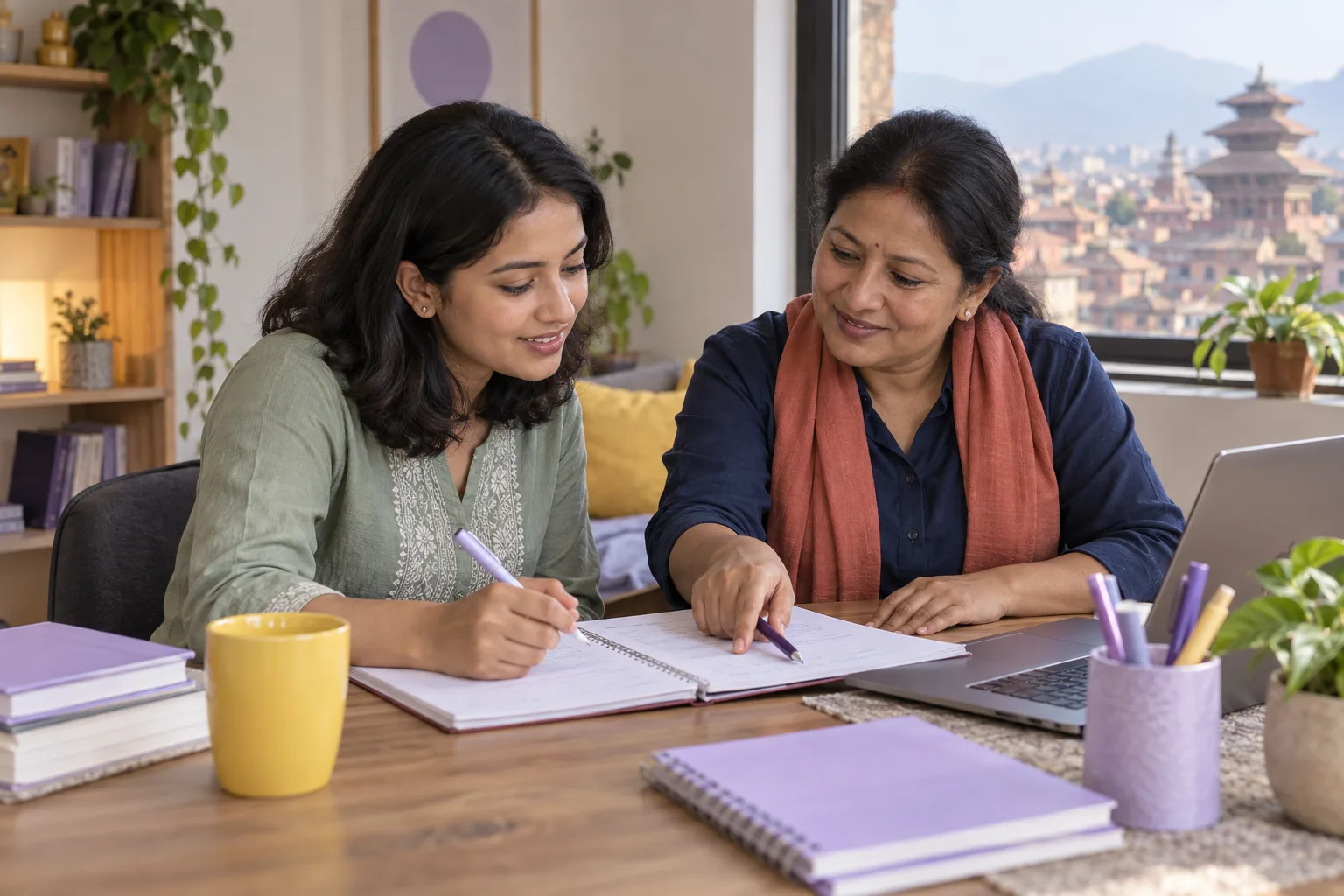 GMAT tutor guiding a learner through linear equation notes