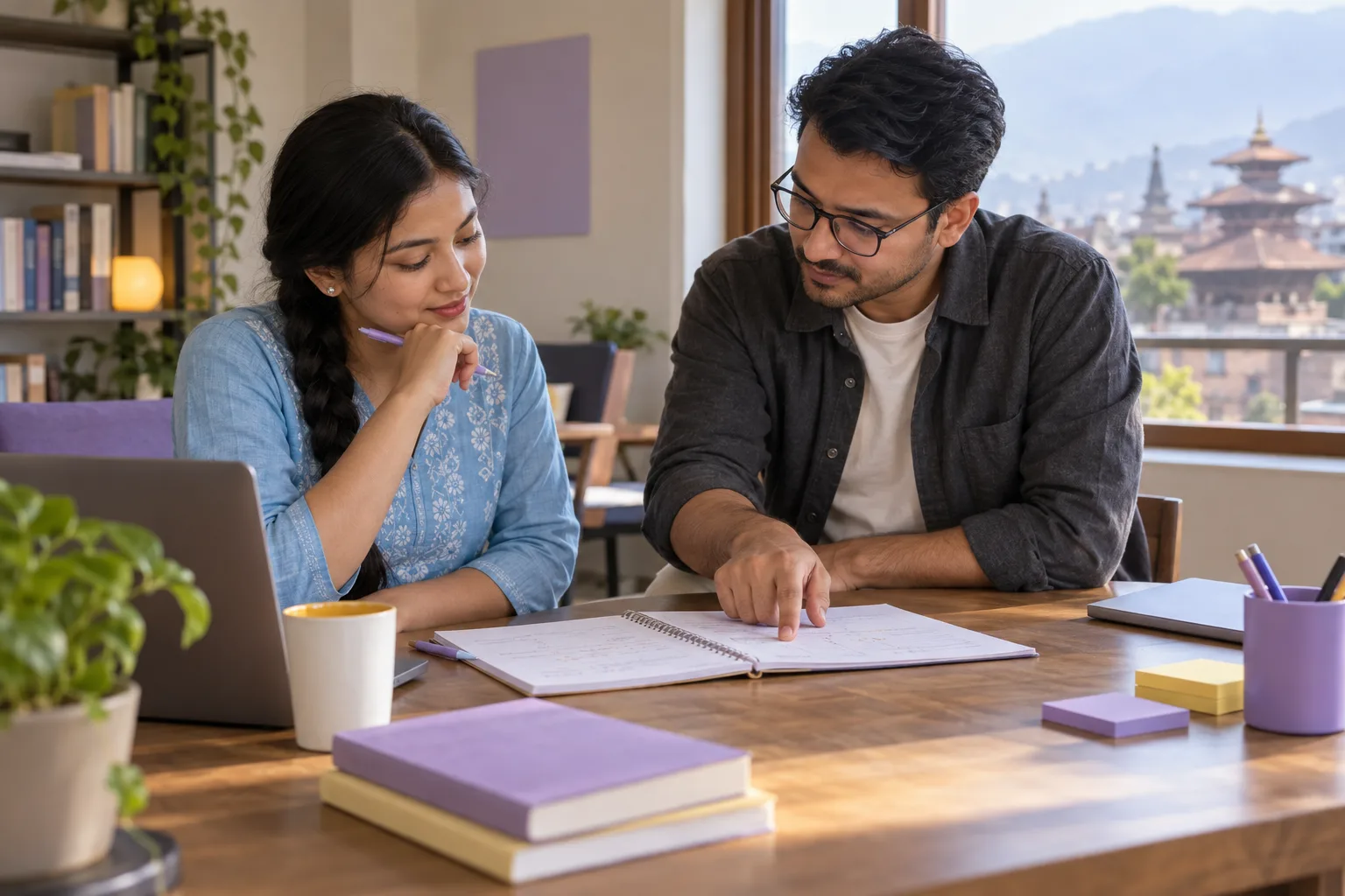 GMAT tutor reviewing no-calculator estimation notes with a learner