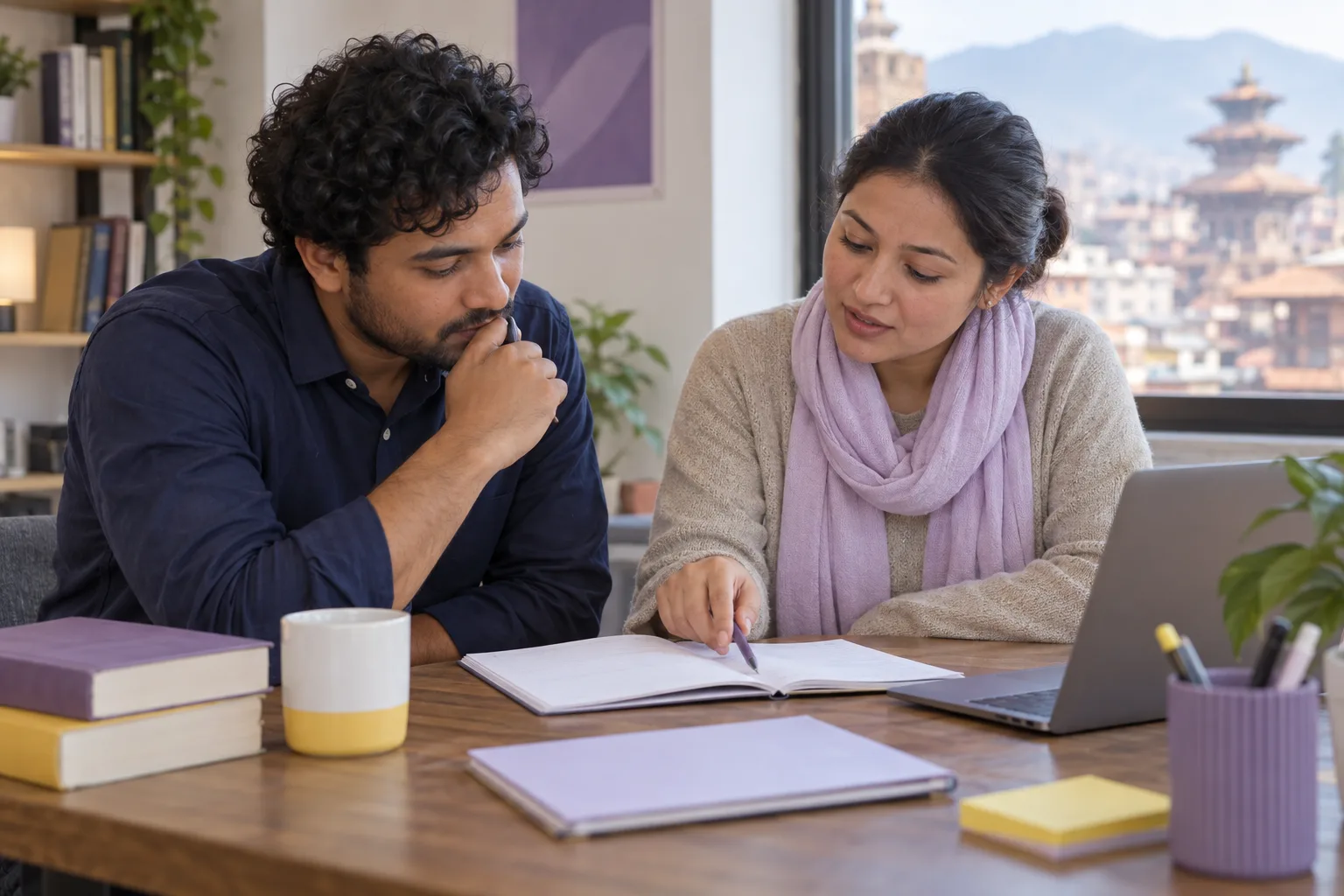 GMAT tutor and learner checking supporting-detail notes