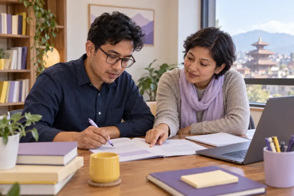 GMAT learner and tutor reviewing the purpose of a passage section