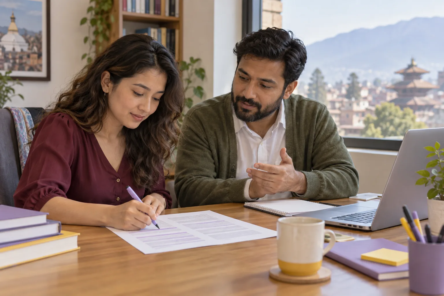 GMAT tutor helping a learner map the structure of a reading passage