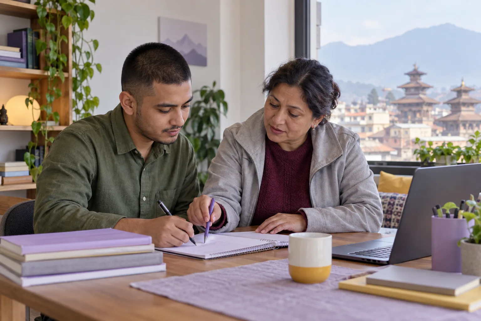 GMAT tutor and student reviewing passage structure notes