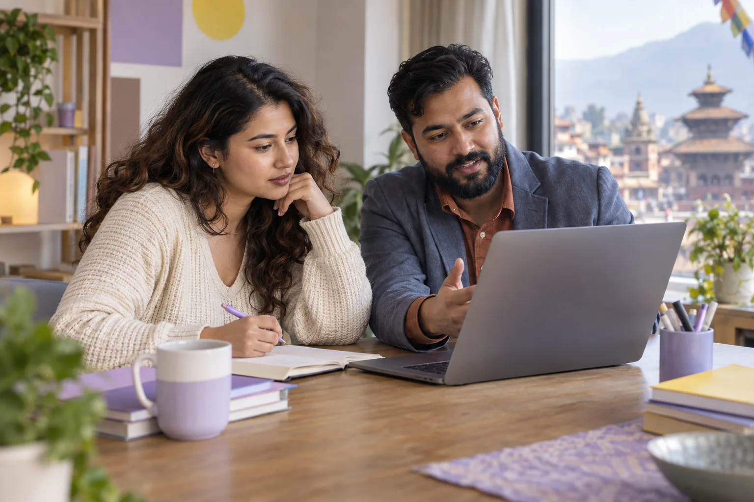Student and tutor discussing how evidence can strengthen a GMAT argument