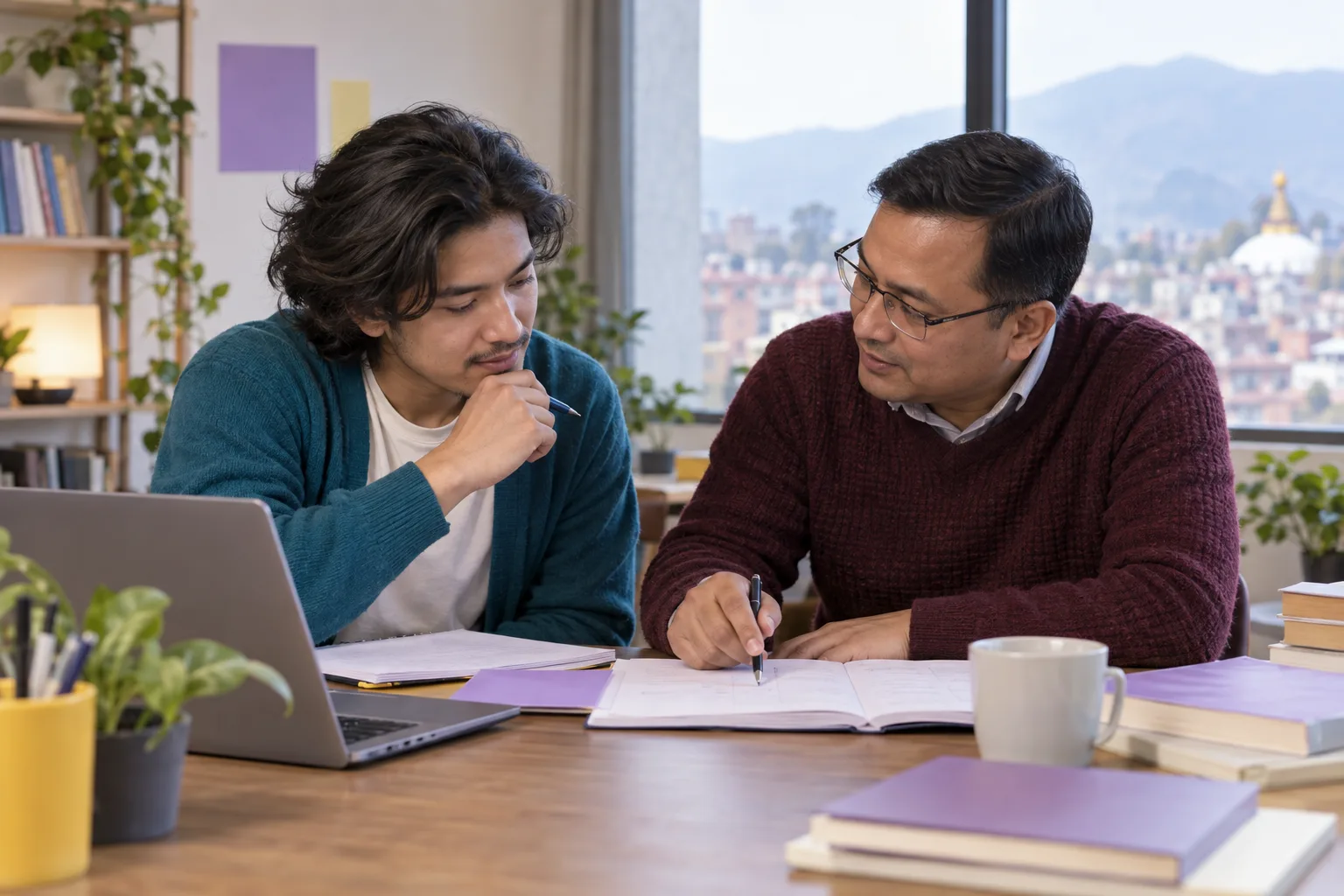 Student and tutor comparing evidence for a GMAT critical reasoning question