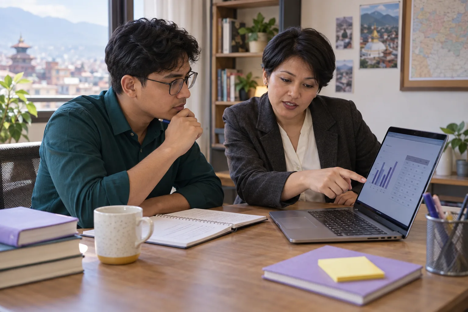 Nepali learner and tutor comparing chart cases for a GMAT Data Sufficiency yes-no question