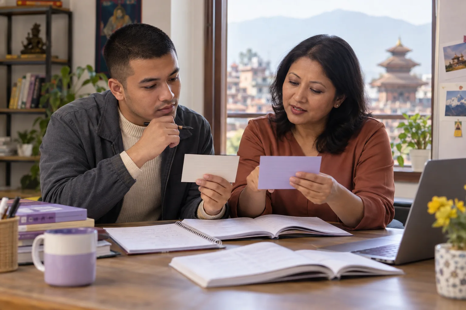 Student checking a question review plan during GMAT practice