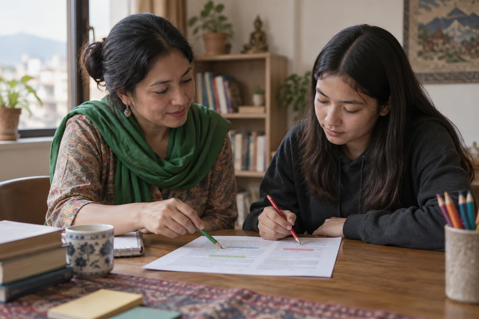 Tutor and student review claim and evidence in a GRE reading passage.