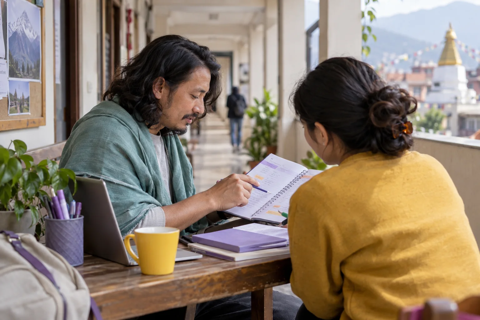 IELTS learner reviews score acceptance notes with an adviser