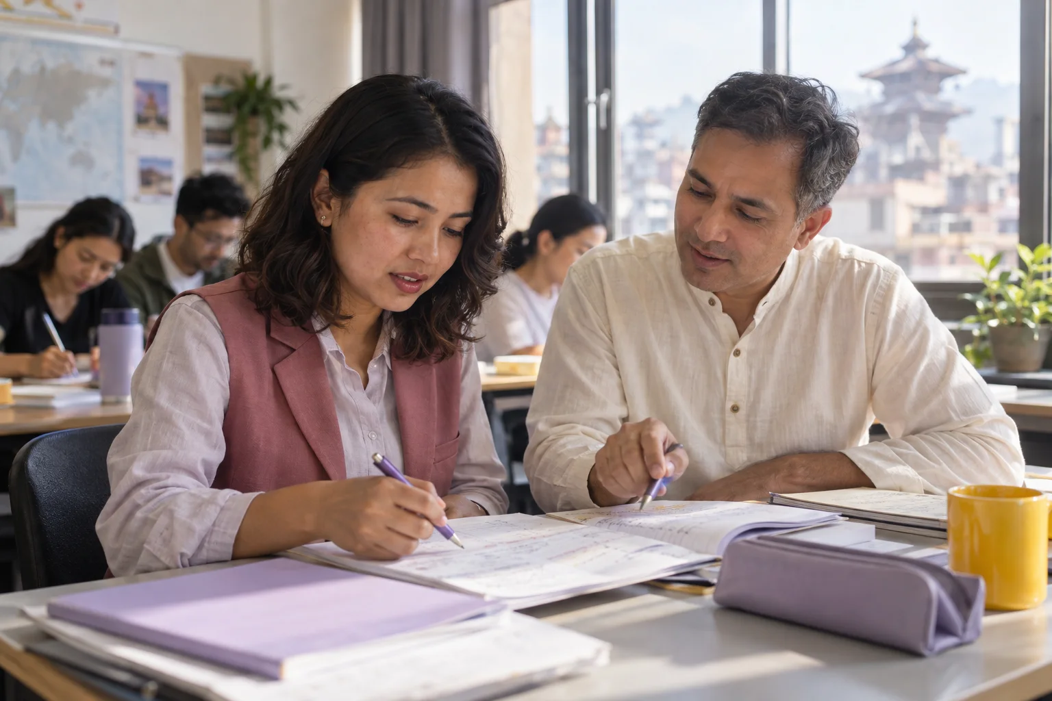 IELTS learner records practice test corrections with a mentor