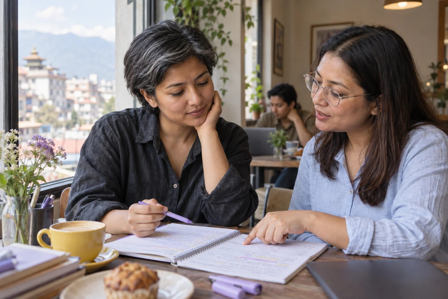 IELTS tutor reviews balanced Task 2 essay notes with a student