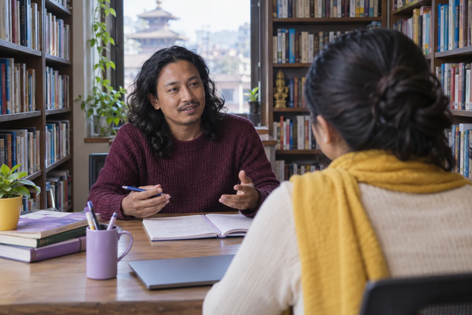 IELTS learner practises natural speaking fluency with a tutor
