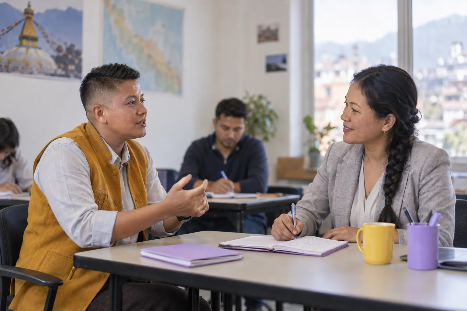IELTS tutor discusses speaking practice without memorised answers