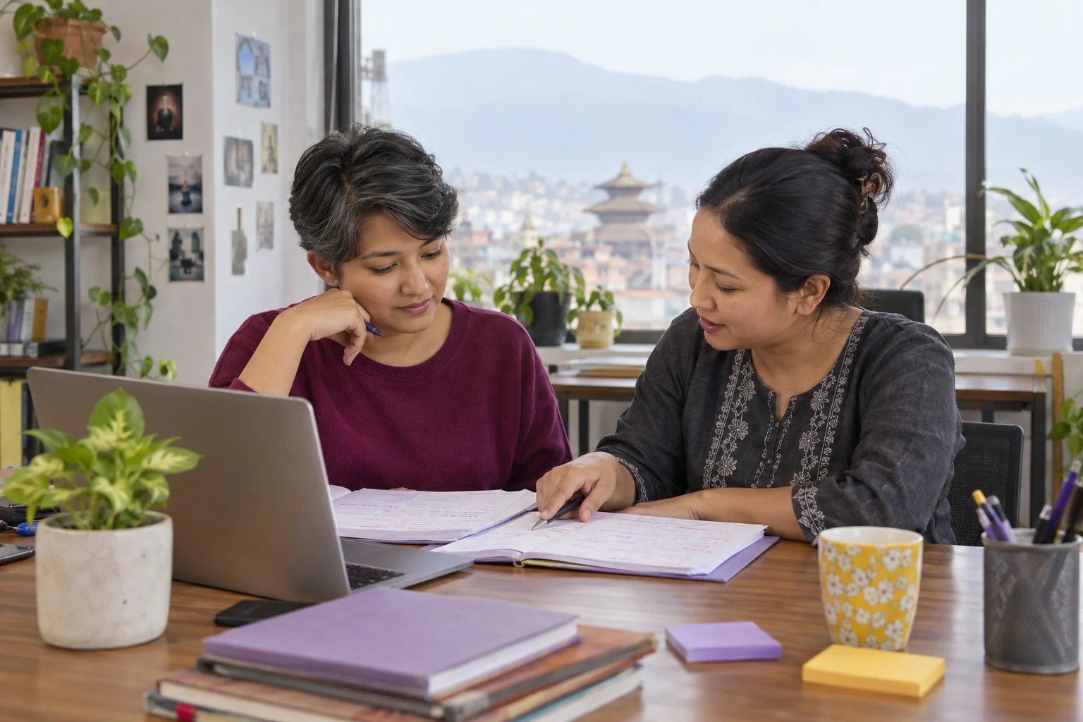 IELTS for UKVI Academic preparation practice review with a learner and notes
