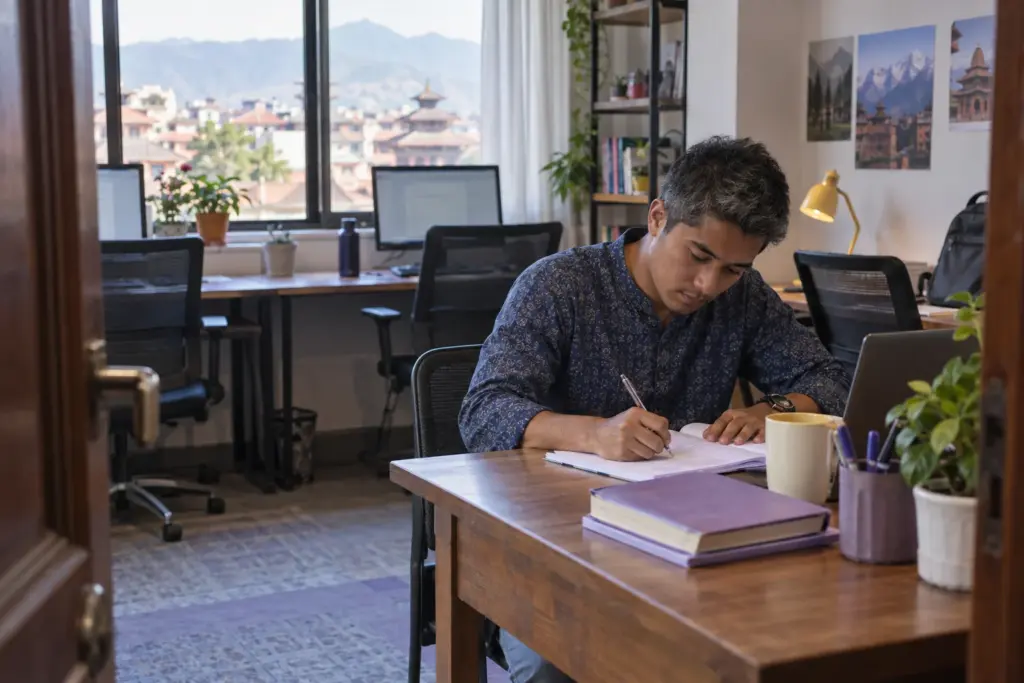 IELTS for UKVI Academic Writing Task 1 practice with learner drafting on paper