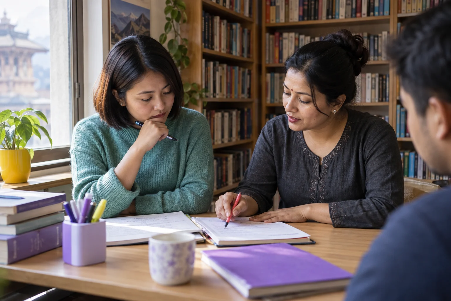 IELTS for UKVI Academic Writing Task 2 practice review with a learner and notes