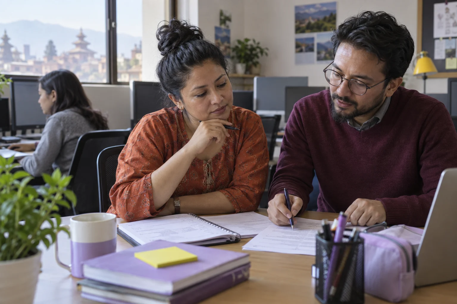 IELTS UKVI General Training Reading — learner and mentor reviewing reading errors