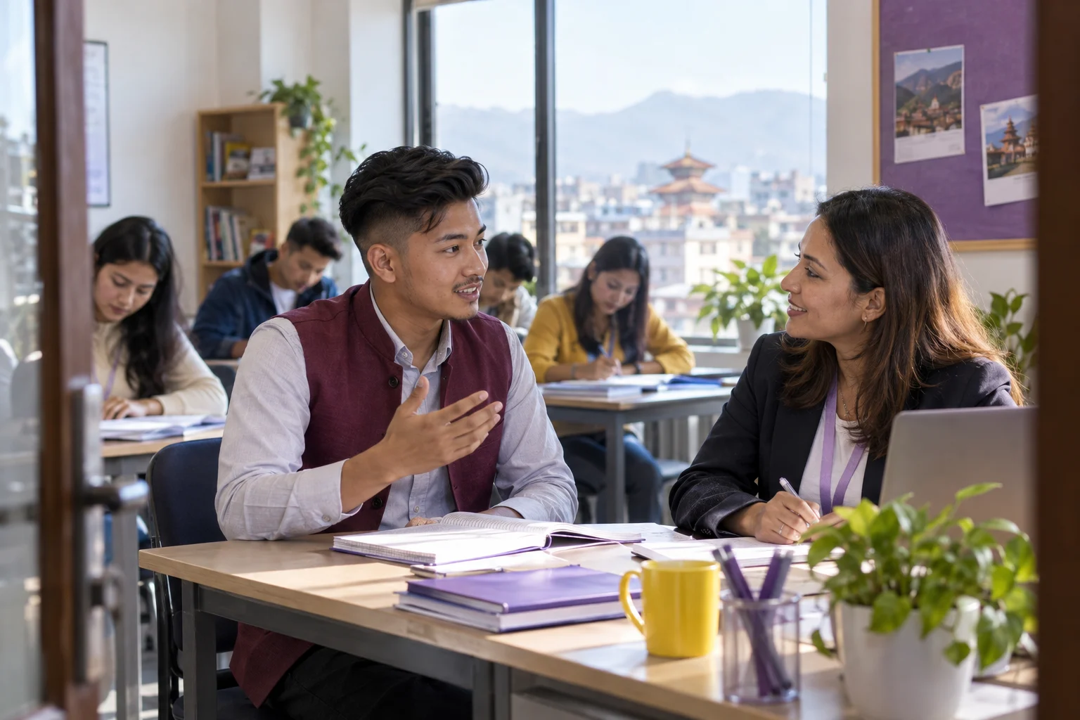 IELTS Life Skills B1 preparation guide — tutor and learner practising an everyday conversation