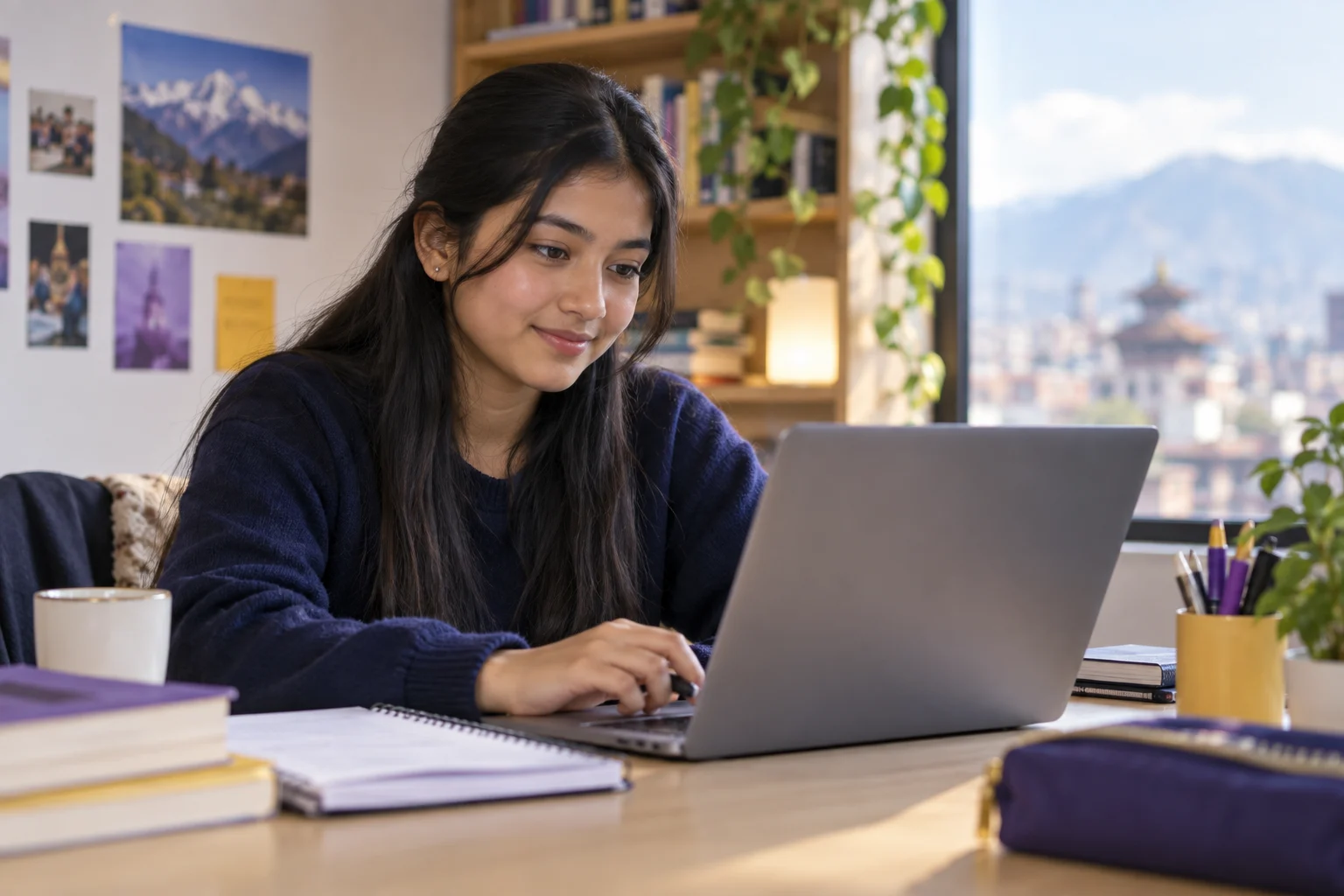 Teen learner reviews a numerical answer for SAT math practice