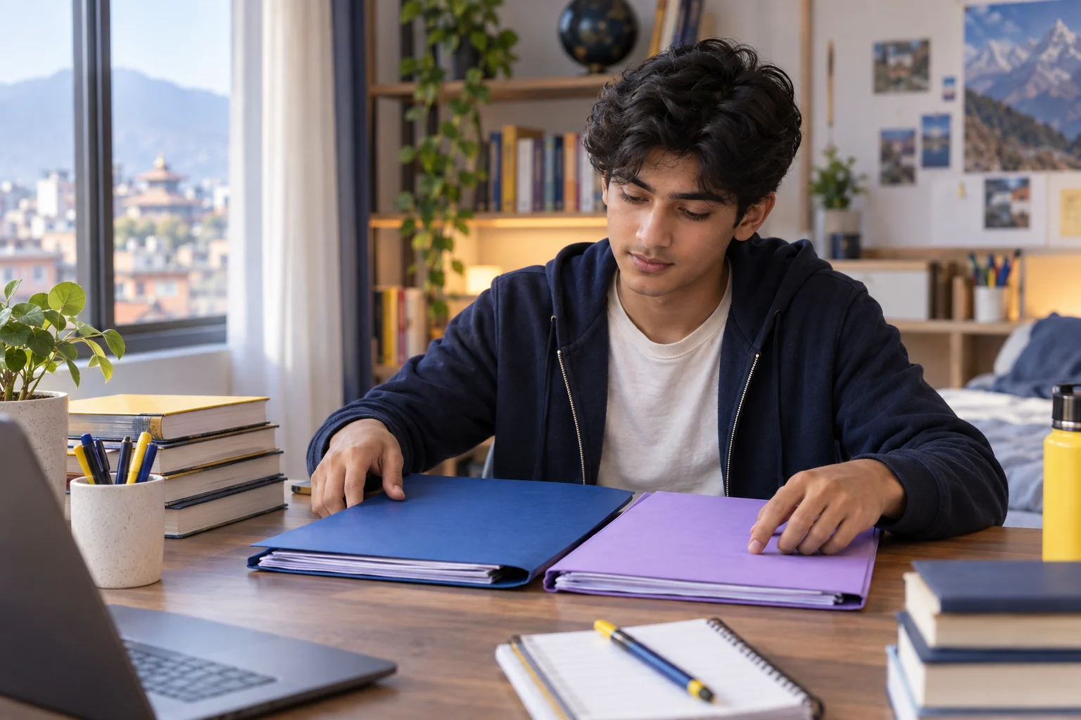 Teen learners review SAT module strategies with practice materials