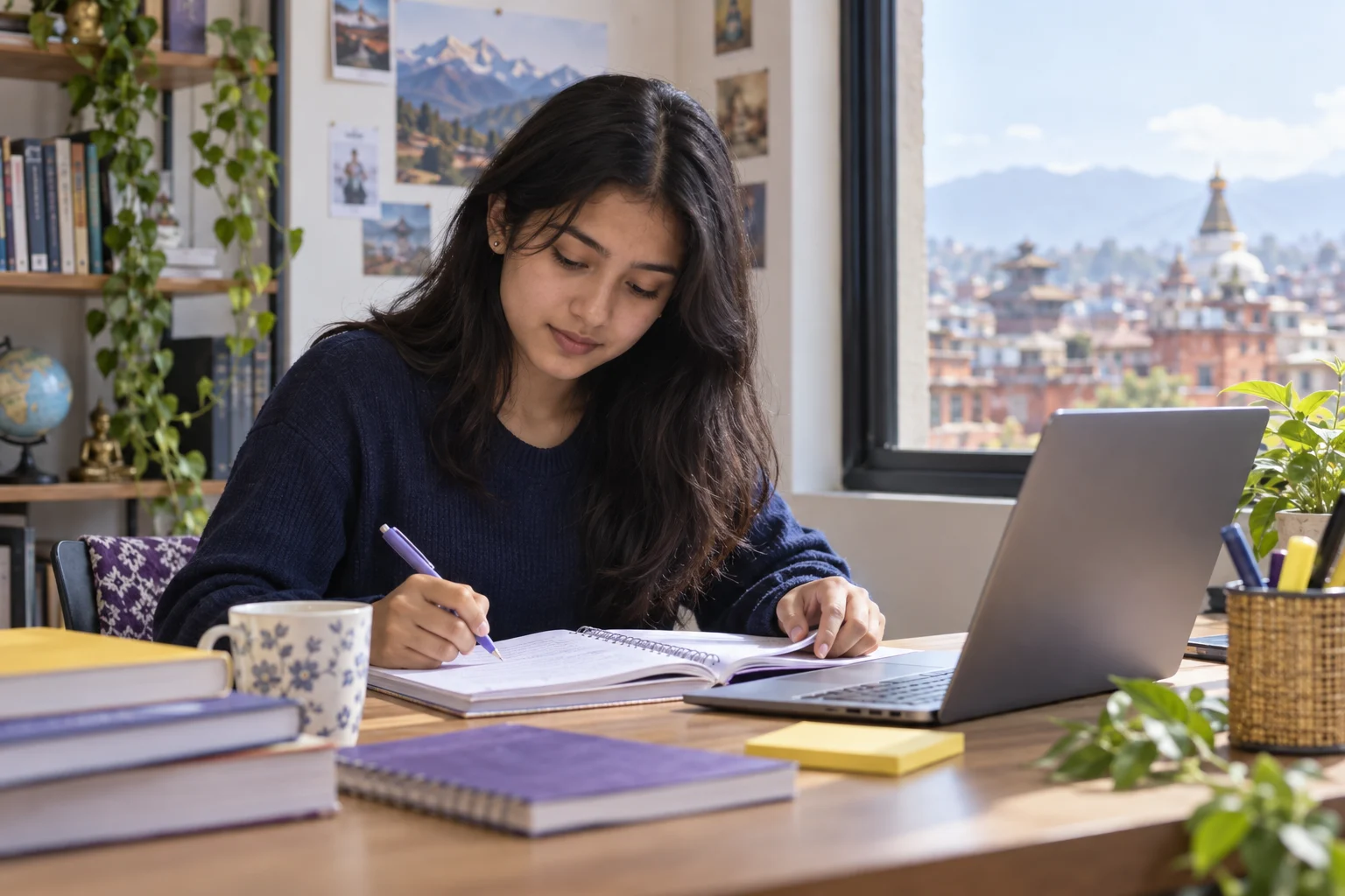 Teen learner reviews SAT Module 1 mistakes beside a laptop
