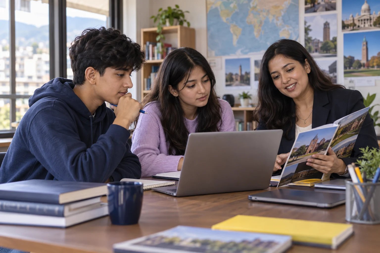 SAT students interpret percentile charts with a tutor